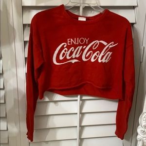 Cropped graphic sweatshirt